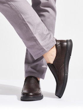 Brown Eco-Leather Loafers