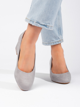 Gray Suede Heels