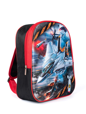 Black and Red Space Adventure Backpack