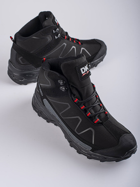 Men's high lace-up trekking boots DK black

Friendly style translation for an English online store:
High Lace-Up Trekking Boots DK in Black