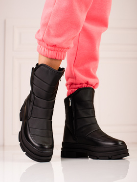 Black Velcro Snow Boots by Sokolski