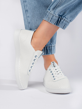 Charming White Lace Sneakers