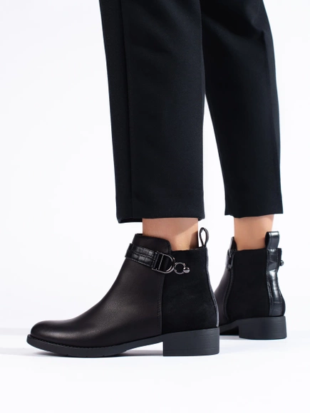 Sleek Black Classic Ankle Boots