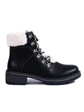 Cozy Black Winter Boots with Faux Fur Lining