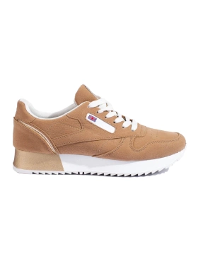 Warm Beige Sporty Sneakers