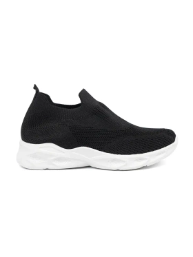 Light slip-on black sports shoes
