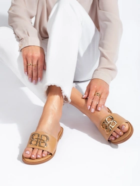 Classic Brown Slide Sandals