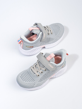 Light Gray Mesh Children's Sneakers