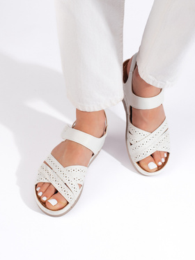 White Velcro Sandals