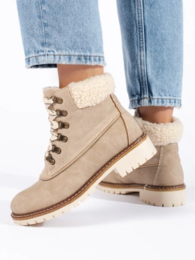 Cozy Beige Fleece-Lined Boots