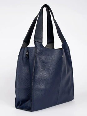 Large Navy Shoulder Bag with Adjustable Strap