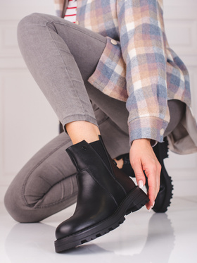 Black Chelsea Boots made from eco-friendly leather