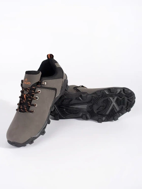 Grey Ankle-High Trekking Shoes