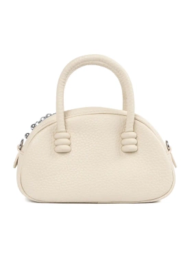 Small light beige bag with strap