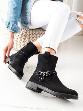 Classic Black Suede Ankle Boots