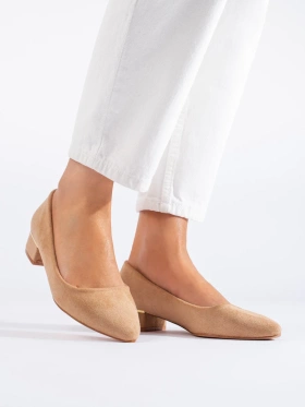 Classic Beige Low Heel Pumps