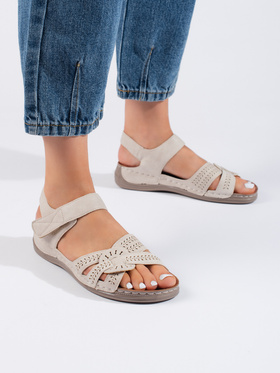 Light Beige Wedge Sandals