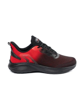 Black red lightweight men's sports shoes