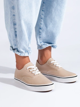 Beige Casual Sneakers