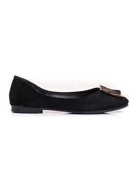 Black Suede Ballet Flats