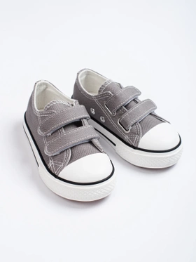 Gray Velcro Sneakers for Kids