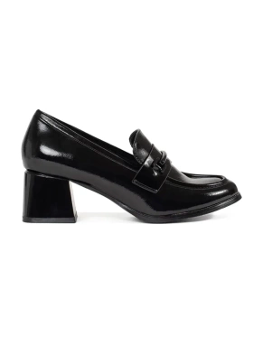 Black Heeled Loafers