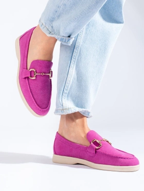 Suede Pink Loafers