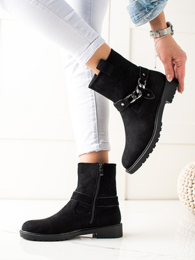 Classic Black Suede Ankle Boots