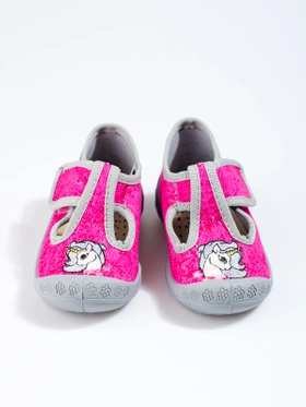 Pink Unicorn Velcro Slippers for Kids