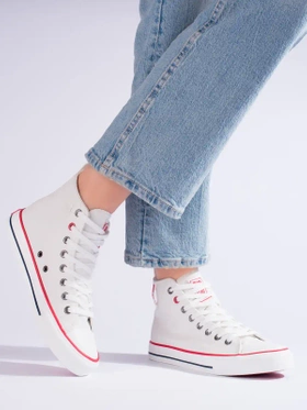 High Top White Sneakers BIG STAR JJ274132