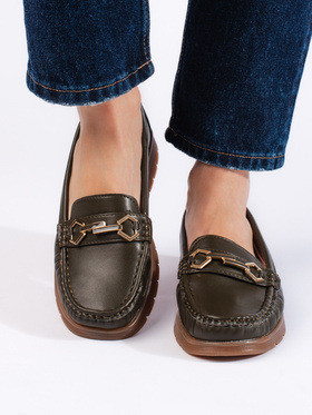 Comfy Dark Green Loafers