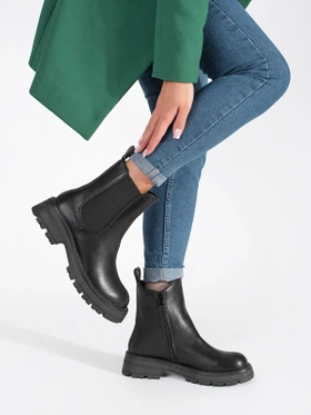 Black Chelsea Platform Boots