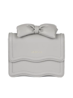 Charming Small Gray Bow Accent Bag