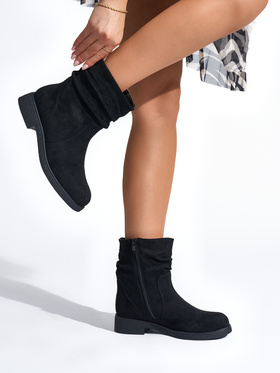 Stylish Black Western Ankle Boots