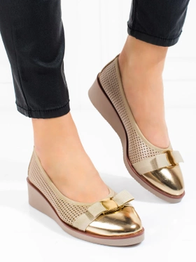 Potocki Gold Cutout Pumps