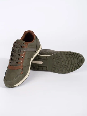 Comfortable Green-Brown Sport Shoes