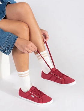 Friendly Red Low-Top Sneakers