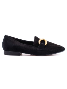 Black Loafers with Decoration