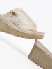 Women's wedge sandals taupe