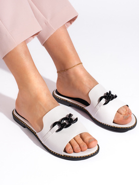 Chic White Slide Sandals