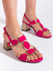Fuchsia Buckle Sandals