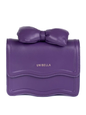 Charming Purple Bow Handbag