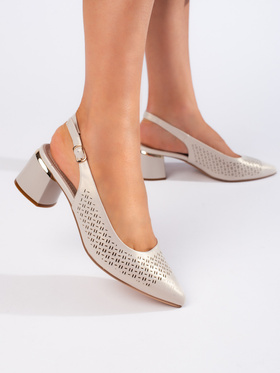 Lace Perla Slingback Heels by Sergio Leone