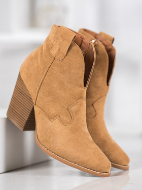 Suede Heeled Cowboy Boots