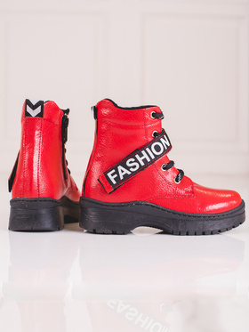 Potocki Fashion Red Ankle Boots