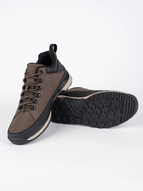 Chocolate Lace-Up Hiking Boots