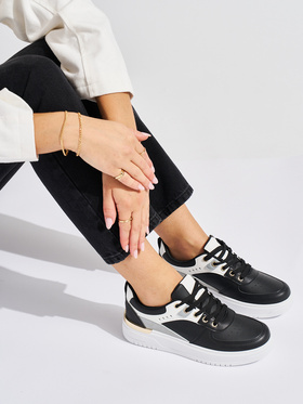 Platform Sneakers in Black