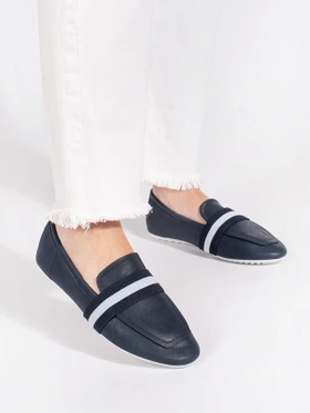 Navy Blue Chic Slip-On Flats