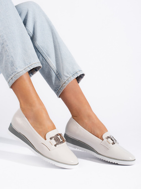 White Platform Loafers