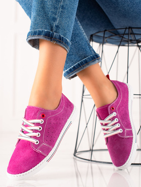 Classic Filippo Fuchsia Leather Sneakers